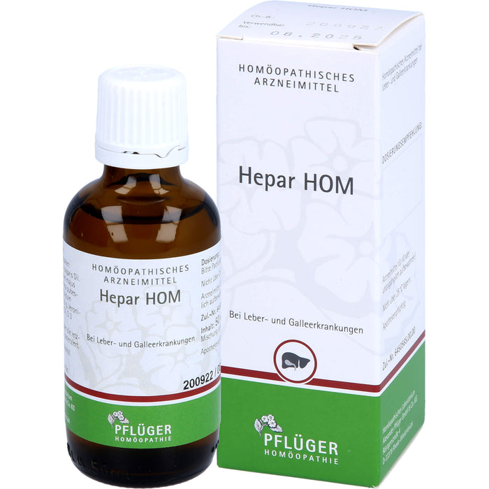 Pflüger Hepar HOM Tropfen bei Leber- und Galleerkrankungen, 50 ml Solution