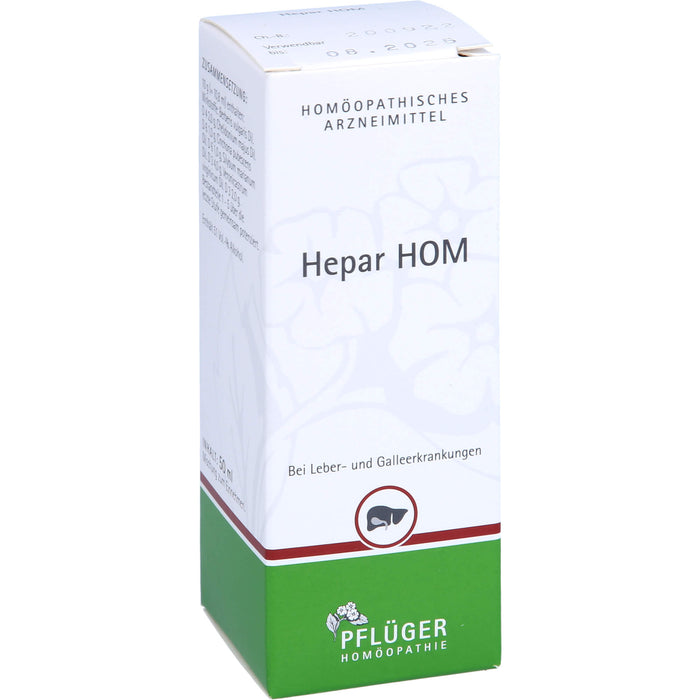 Pflüger Hepar HOM Tropfen bei Leber- und Galleerkrankungen, 50 ml Solution