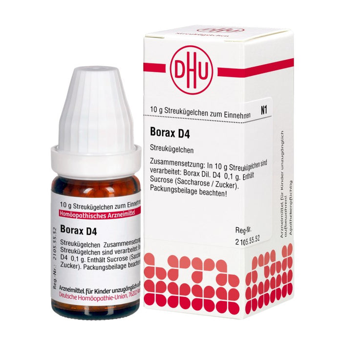Borax D4 DHU Globuli, 10 g Globules
