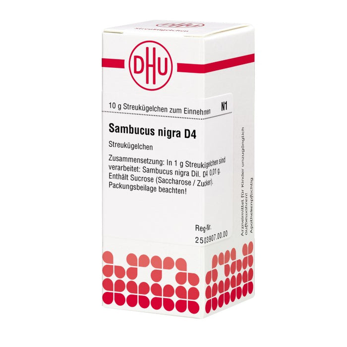 Sambucus nigra D4 DHU Globuli, 10 g Globules
