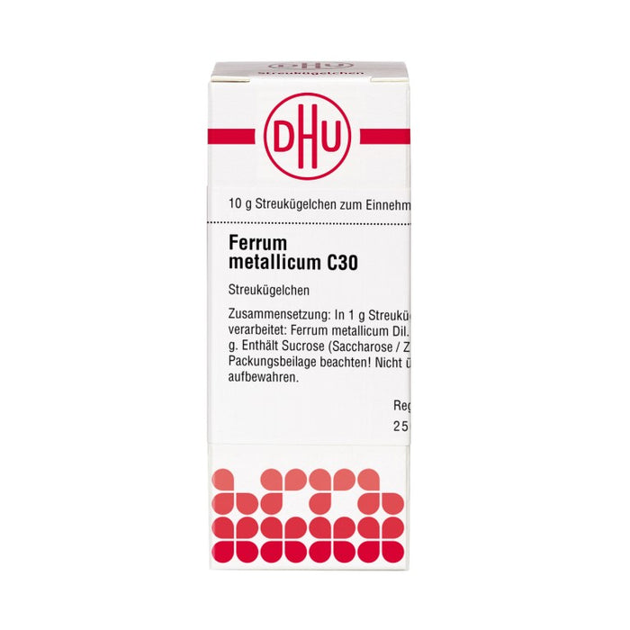 DHU Ferrum metallicum C30 Streukügelchen, 10 g Globuli