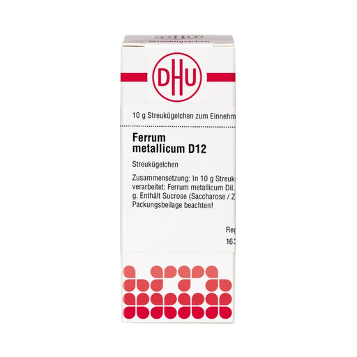 DHU Ferrum metallicum D12 Streukügelchen, 10 g Globuli