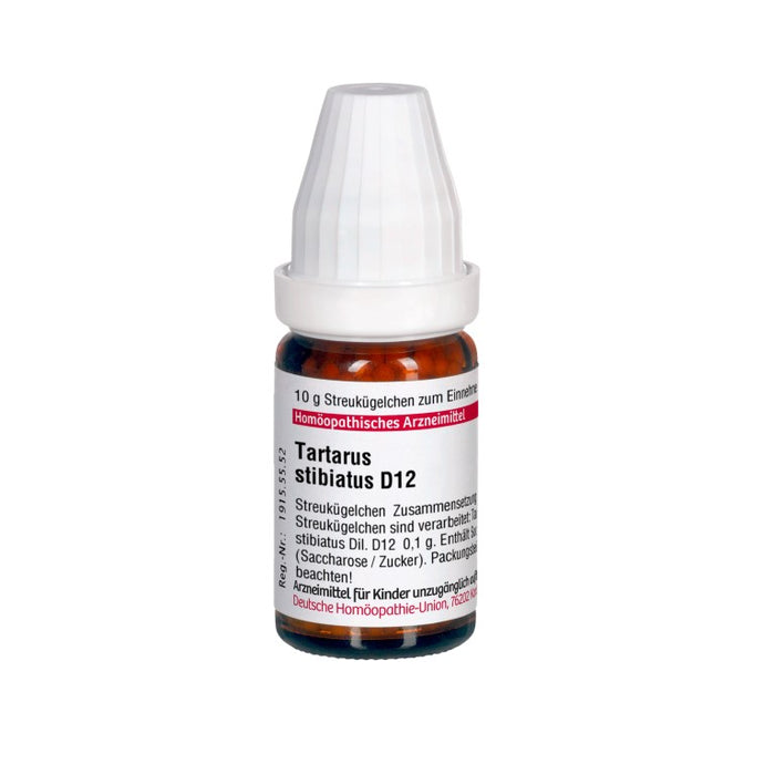 Tartarus stibiatus D12 DHU Globuli, 10 g Globules