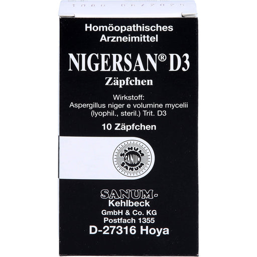 SANUM-KEHLBECK Nigersan D3 Zäpfchen, 10 St. Zäpfchen