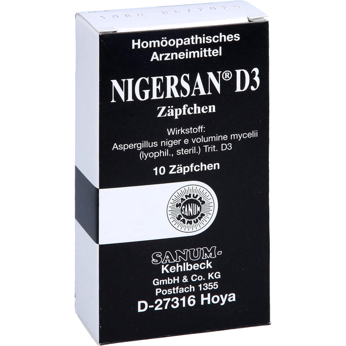 SANUM-KEHLBECK Nigersan D3 Zäpfchen, 10 St. Zäpfchen