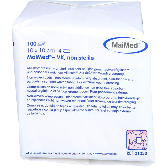 Careliv Vliesstoffkompressen unsteril 10 x 10 cm 4-fach, 100 St. Kompressen