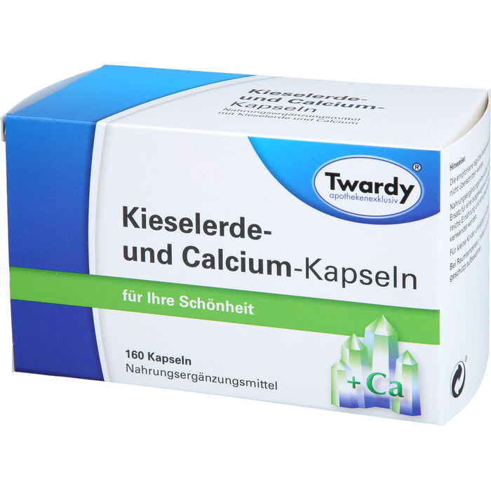 Twardy Kieselerde- und Calcium-Kapseln für Ihre Schönheit, 160 St. Kapseln