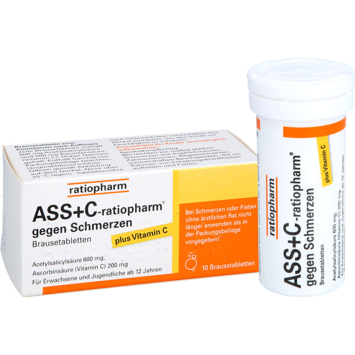 ASS + C-ratiopharm gegen Schmerzen Brausetabletten, 10 pc Tablettes