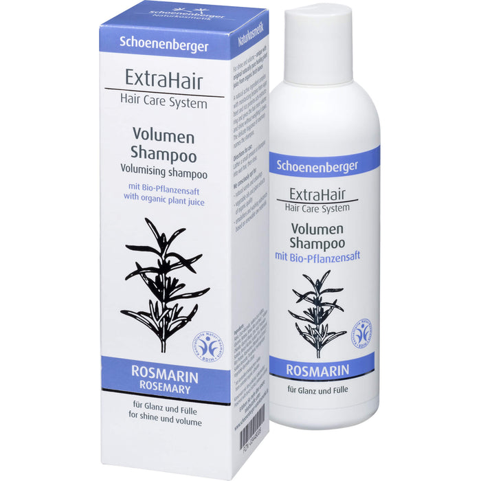 Schoenenberger Naturkosmetik ExtraHair Hair Care System Volume Shampoo, 200 ml Shampoing