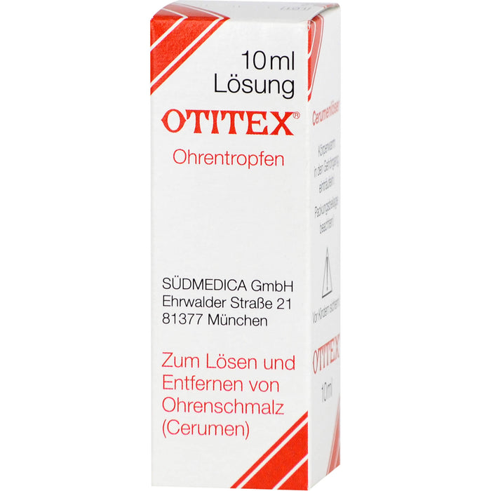OTITEX Ohrentropfen zum Lösen und Entfernen von Ohrenschmalz, 10 ml Solution