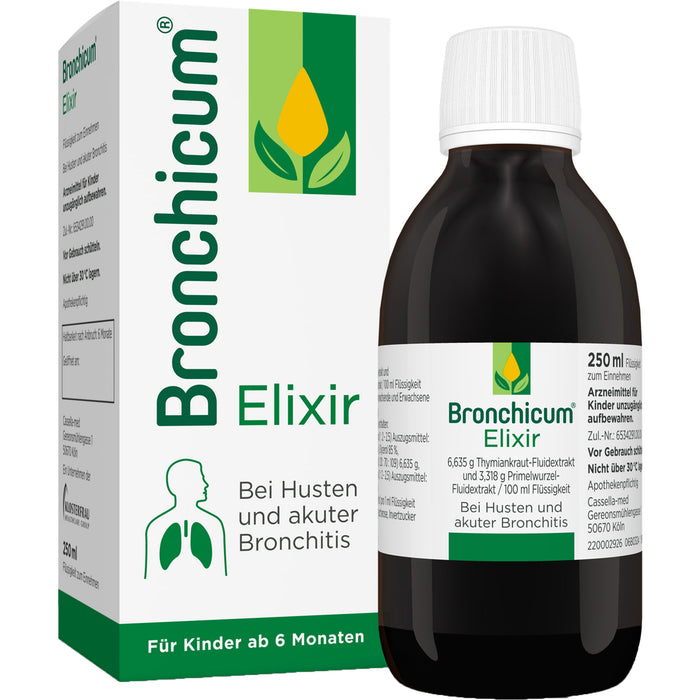 Bronchicum Elixir bei Husten und akuter Bronchitis, 250 ml Solution