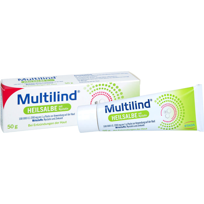 Multilind Heilsalbe mit Nystatin bei Entzündungen der Haut, 50 g Crème