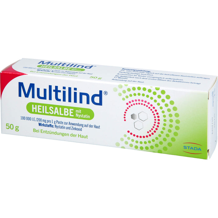 Multilind Heilsalbe mit Nystatin bei Entzündungen der Haut, 50 g Crème