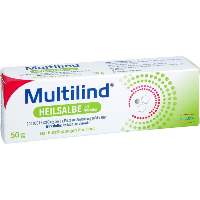 Multilind Heilsalbe mit Nystatin bei Entzündungen der Haut, 50 g Crème