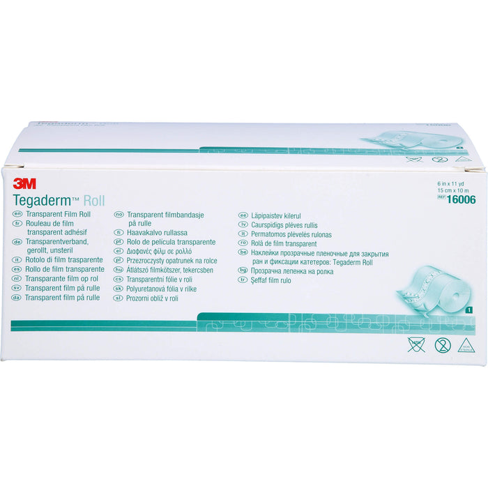 3M Tegaderm Rolle unsteriler Transparentverband 15 cm x 10 m, 1 St. Pflaster