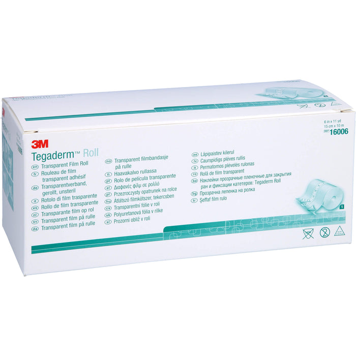 3M Tegaderm Rolle unsteriler Transparentverband 15 cm x 10 m, 1 St. Pflaster