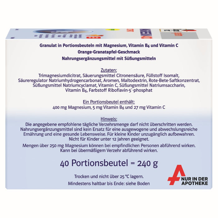 Doppelherz system Magnesium 400 Citrat trinkfertiges Granulat, 40 St. Beutel