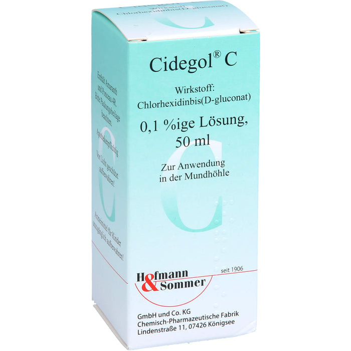 Hofmann & Sommer Cidegol C Lösung zur vorübergehenden Keimzahlverminderung im Mundraum, 50 ml Lösung
