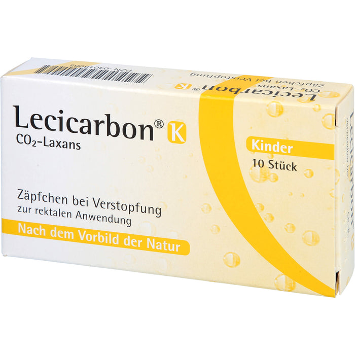 Lecicarbon  K CO2-Laxans (Kinderzäpfchen), 10 pcs. Suppositories