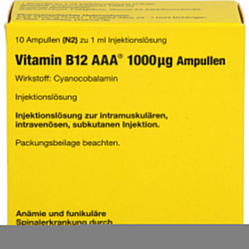 Vitamin B12 AAA 1000 µg Ampullen, 10 St. Ampullen