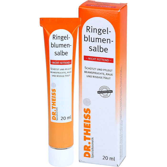 Dr.Theiss Ringelblumen Salbe nicht fettend schützt und pflegt beanspruchte, raue und rissige Haut, 20 ml Ointment