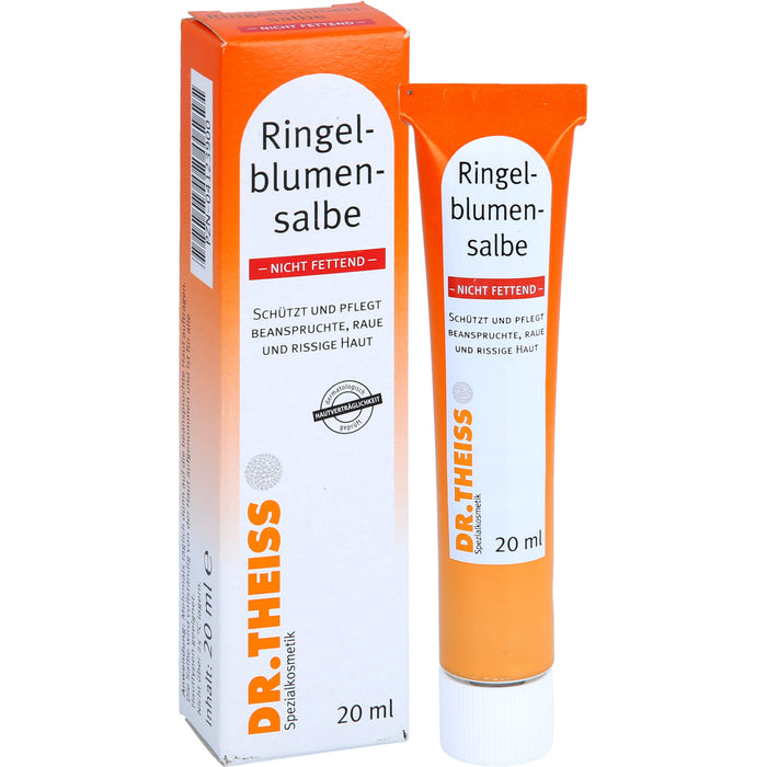 Dr.Theiss Ringelblumen Salbe nicht fettend schützt und pflegt beanspruchte, raue und rissige Haut, 20 ml Ointment