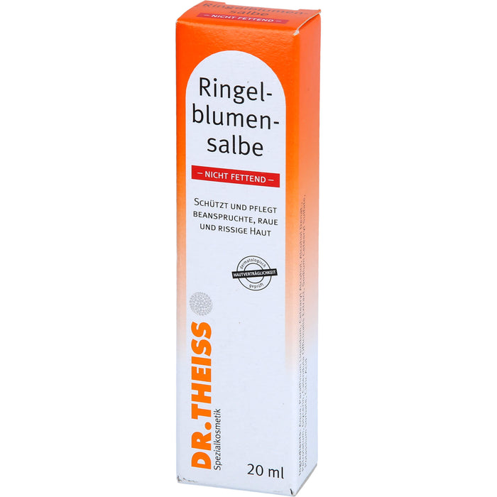 Dr.Theiss Ringelblumen Salbe nicht fettend schützt und pflegt beanspruchte, raue und rissige Haut, 20 ml Ointment