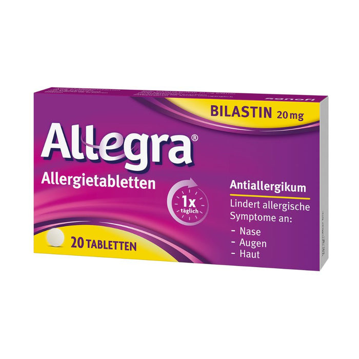 Allegra 20 mg Allergietabletten lindert allergische Symptome, 20 pcs. Tablets