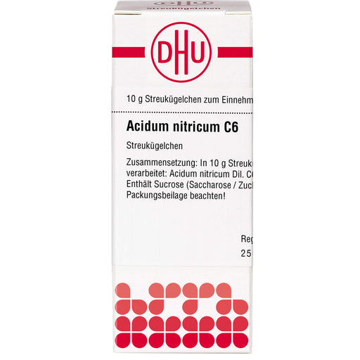 DHU Acidum nitricum C6 Streukügelchen, 10 g Globuli
