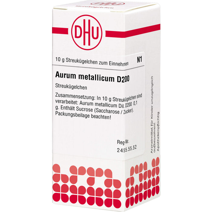 DHU Aurum metallicum D200 Streukügelchen, 10 g Globules