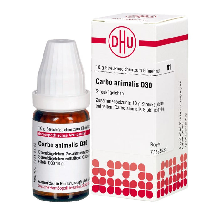 Carbo animalis D30 DHU Globuli, 10 g Globules