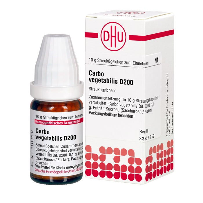 DHU Carbo vegetabilis D200 Streukügelchen, 10 g Globuli