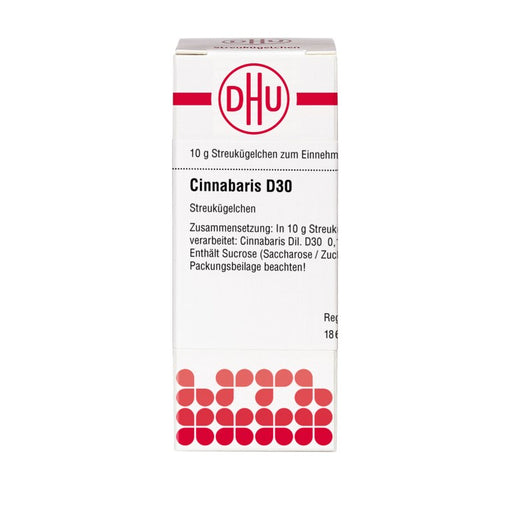 DHU Cinnabaris D30 Streukügelchen, 10 g Globuli