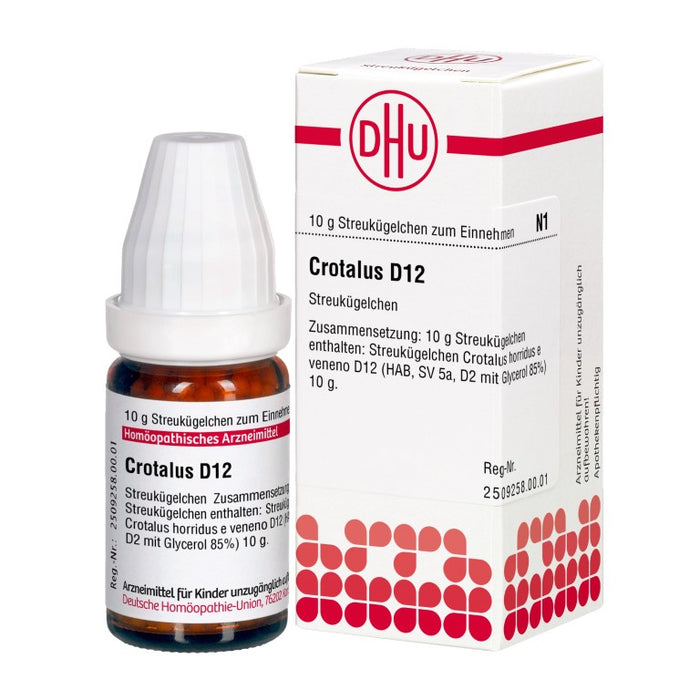 Crotalus D12 DHU Globuli, 10 g Globules