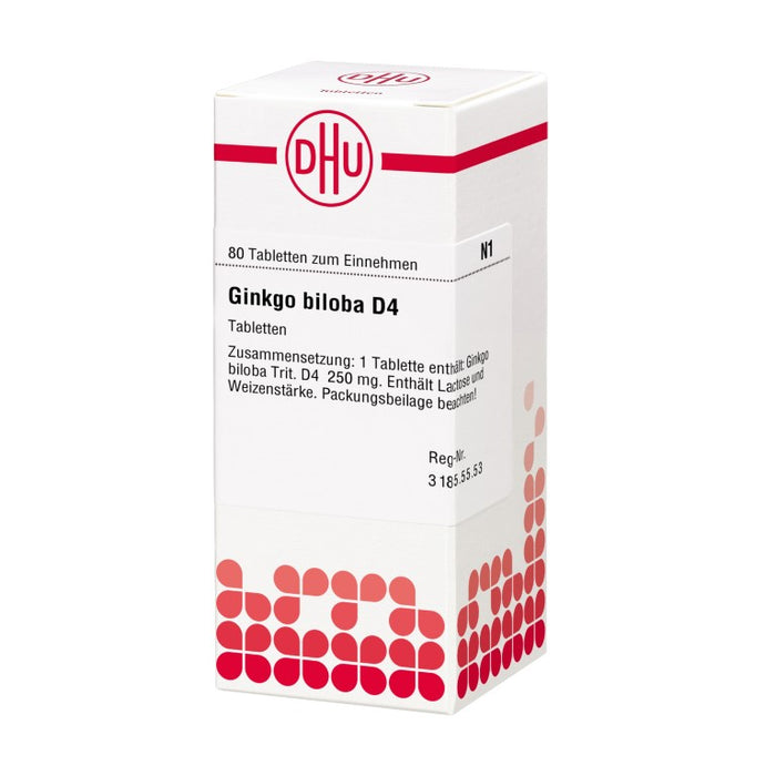 Ginkgo biloba D4 DHU Tabletten, 80 pcs. Tablets