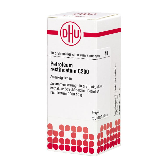 Petroleum rectificatum C200 DHU Globuli, 10 g Globules