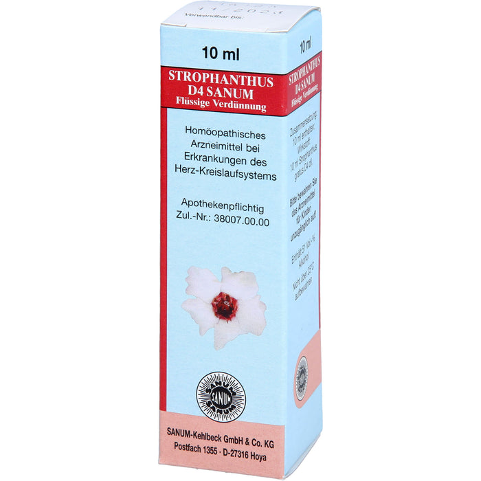 SANUM-KEHLBECK Strophanthus D4 Sanum flüssige Verdünnung bei Erkrankungen des Herz-Kreislaufsystems, 10 ml Solution