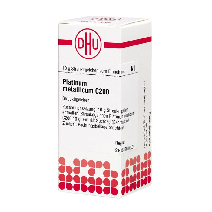 Platinum metallicum C200 DHU Globuli, 10 g Globules