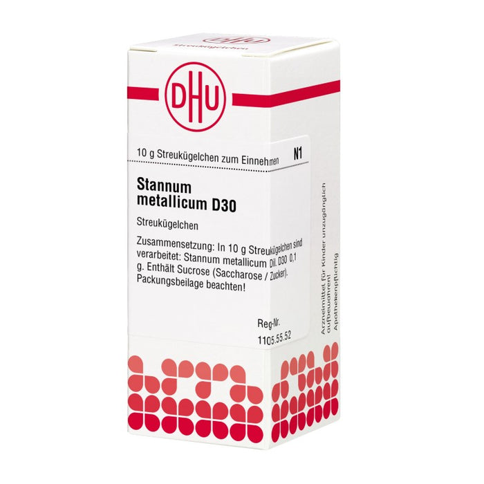 Stannum metallicum D30 DHU Globuli, 10 g Globules