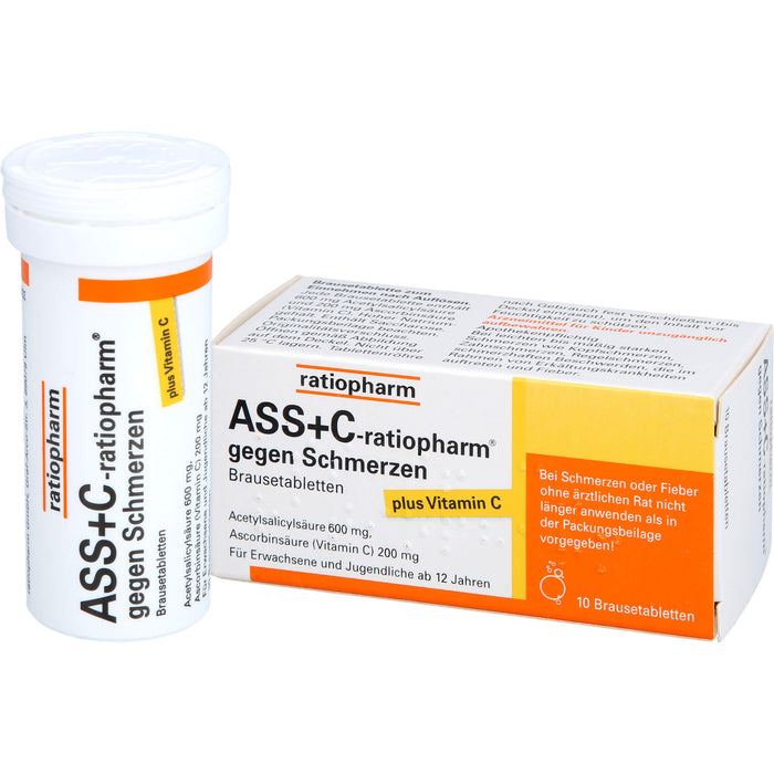 ASS + C-ratiopharm gegen Schmerzen Brausetabletten, 10 pc Tablettes