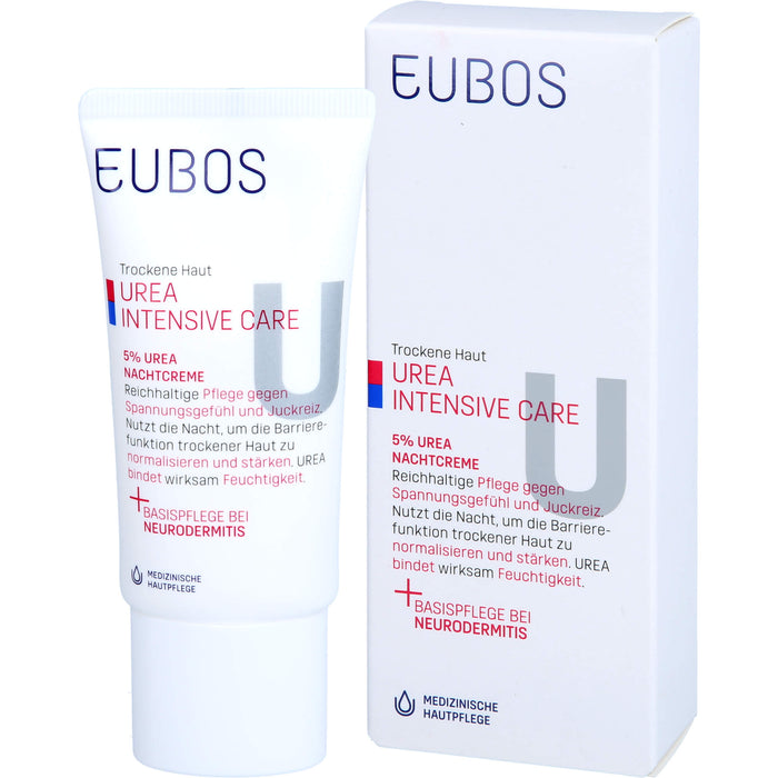 EUBOS Trockene Haut Urea 5% Nachtcreme, 50 ml Cream