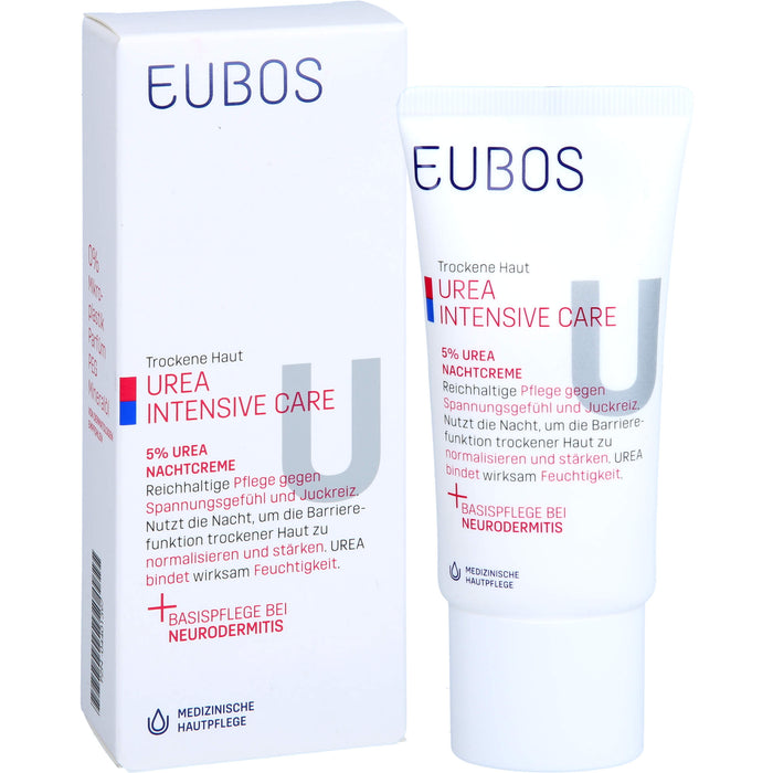EUBOS Trockene Haut Urea 5% Nachtcreme, 50 ml Cream