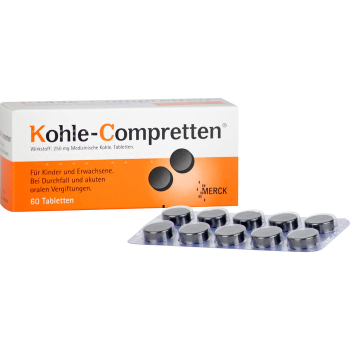 Kohle-Compretten , Tabletten, 60 pcs. Tablets