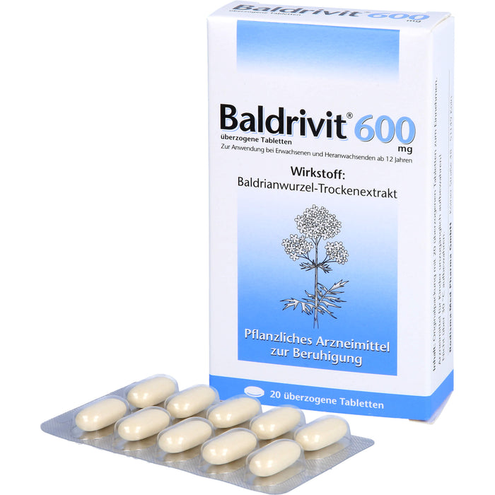 Baldrivit 600 mg Tabletten zur Beruhigung, 20 pcs. Tablets
