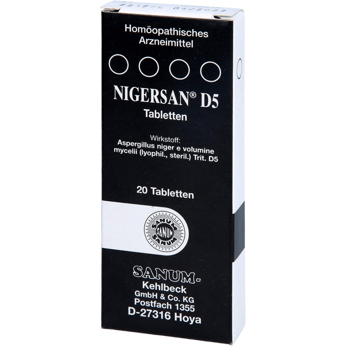 SANUM-KEHLBECK Nigersan D5 Tabletten, 20 pcs. Tablets