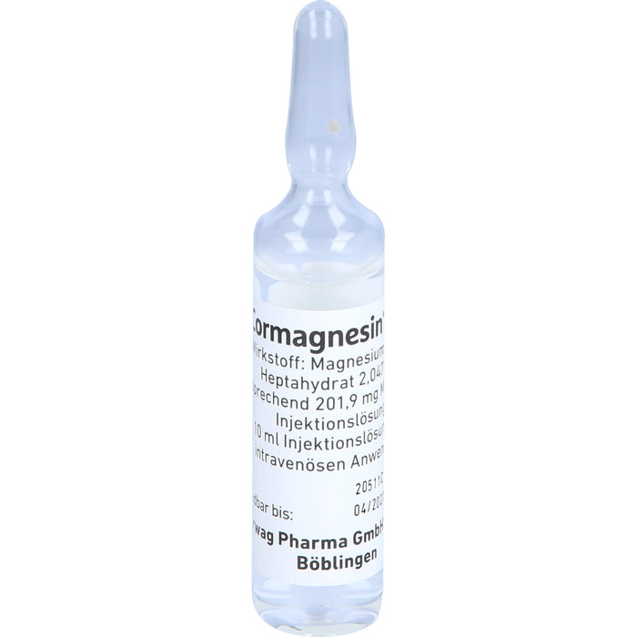 Wörwag Cormagnesin 200 Injektionslösung zur Therapie eines Magnesiummangels, 10 pcs. Ampoules
