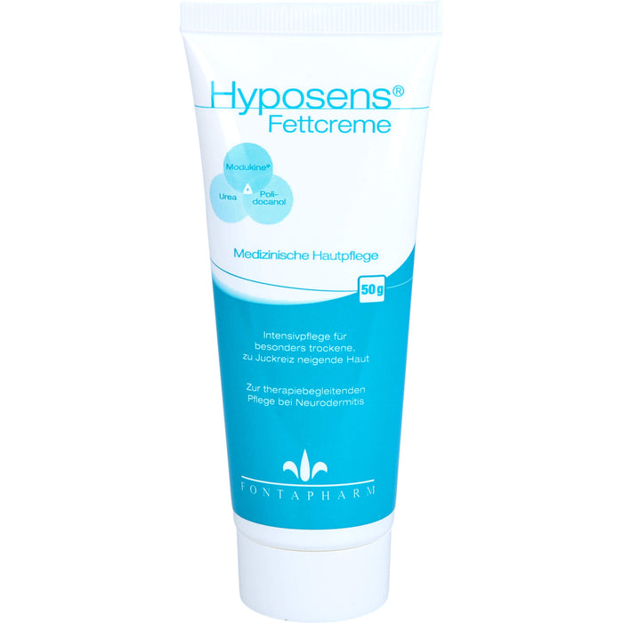 Hyposens Fettcreme für die trockene und zu Juckreiz neigende Haut, 50 g Cream
