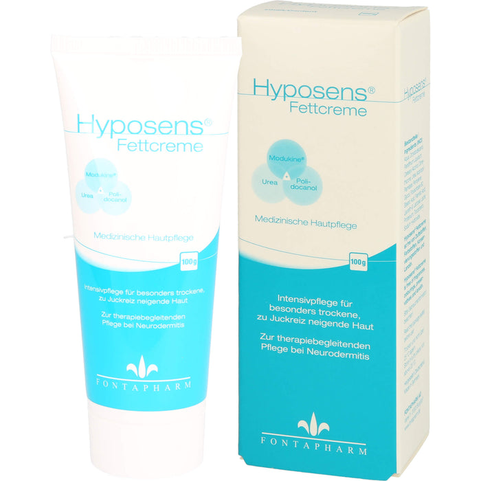 Hyposens Fettcreme für die trockene und zu Juckreiz neigende Haut, 100 g Cream