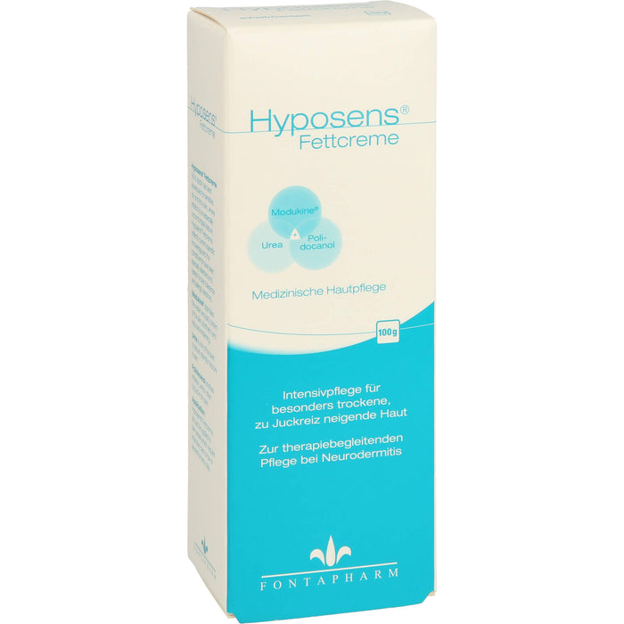 Hyposens Fettcreme für die trockene und zu Juckreiz neigende Haut, 100 g Cream