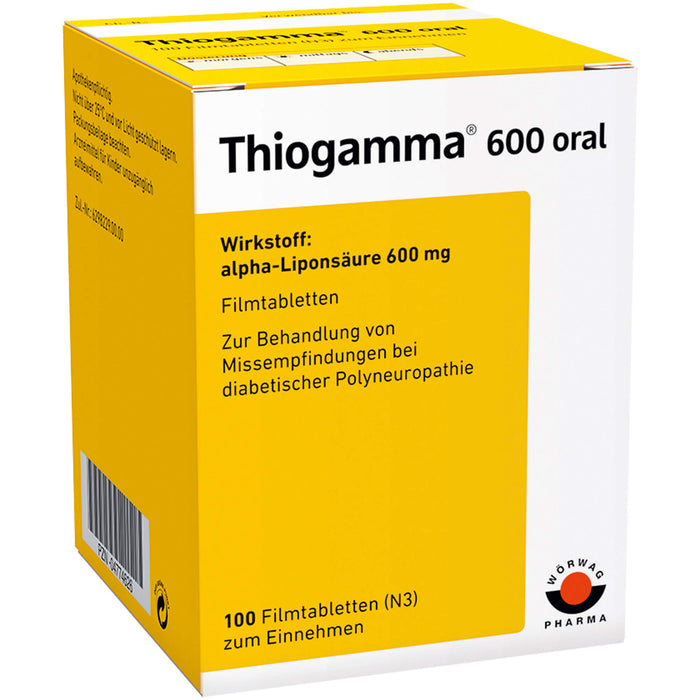 Thiogamma  600 oral, Filmtablette, 100 pc Tablettes